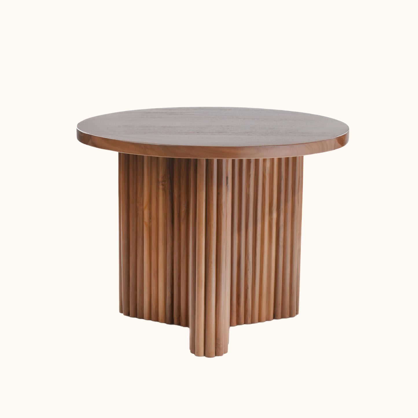 CAHAYA - Teak Slat Round Table