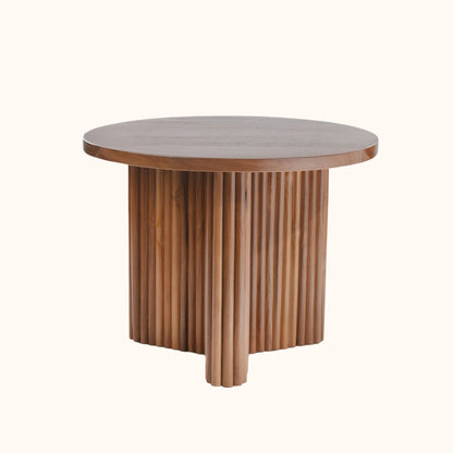 CAHAYA - Teak Slat Round Table