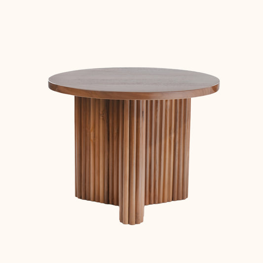 CAHAYA - Teak Slat Round Table